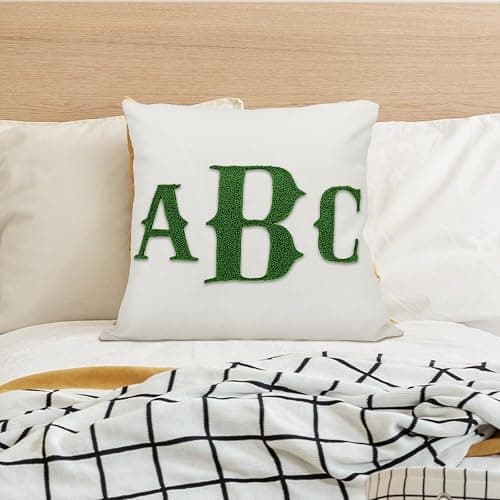 UNIGIFTIME Personalized Embroidered Name Lumbar Pillow, Custom Monogram Pillow Cover Gift for Girls Couples Women, Customized Initial Throw Pillows with Names Decoration for Couch Bed thumbnail 8