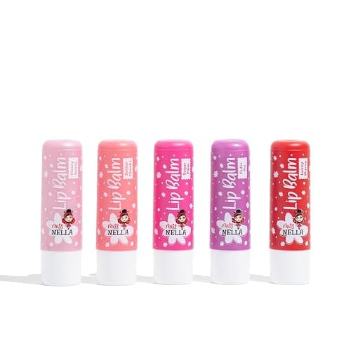 Miss Nella set of 5 Hypoallergenic children Lip Balms- HONEY BUNNY, SWEET CHEEKS & CUTIE PIE, Luvvu Wuvvy, Sugar Plum, Non Toxic Make Up for kids, perfect for those with sensitive skin. thumbnail 5