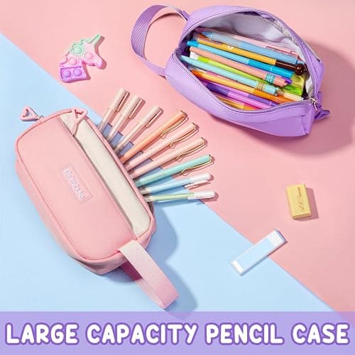 Fimibuke Backpacks for Girls, 3 PCS Waterproof School Backpack with Lunch Box & Pencil Pouch for Kids Teen Girl, Cute Bookbag School Bag for Elementary Middle High School Student Ages 6+(Pink) thumbnail 7