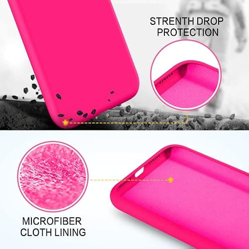 BENTOBEN for iPhone 11 Case, Case iPhone 11 Soft Silicone Gel Rubber Shockproof Bumper Full-Body Protective Anti-Slip Slim Flexible Women Girls Phone Case for iPhone 11 6.1" 2019, Hot Pink thumbnail 2