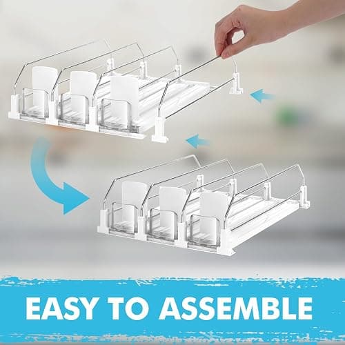Automatic Soda Can Organizer for Refrigerator Can Dispenser for Beer Soda Seltzer Drink Pop Can Holder Self-Pushing Drink Organizer for Fridge Storage 12 cans of 11.15oz 12oz 16oz 16.9oz - White - Width 9.06 inch x Depth 12.20 inch thumbnail 7