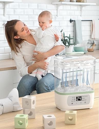 Momcozy Bottle Sterilizer and Dryer, 8-in-1 Electric Steam Baby Bottle Sterilizer for Baby Bottles, Baby stuffs & Breast Pump Accessories thumbnail 3