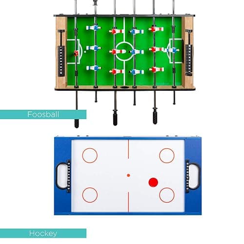 Best Choice Products 4-in-1 Multi Game Table, Childrens Combination Arcade Set for Home, Play Room, Rec Room w/Pool Billiards, Air Hockey, Foosball and Table Tennis thumbnail 4