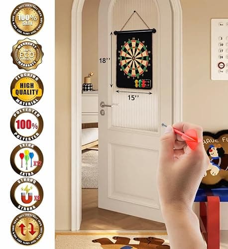 Givevan Magnetic Dart Board Outdoor Games for Kids 8-12, Teen Boys Gift Ideas for Birthday, Cool Toys for Teenage Activities Age 6 7 8 9 10 11 12 13 14 15 16 Years thumbnail 3