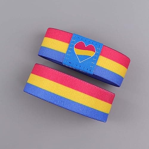 Rainbow LGBT Pride Bracelet for Women Men, Stretch Elastic Band, LGBTQ Wristbands for Pride Month Decorations, Trans Lesbian Accessories Outfits Merch Gifts - Pansexual Pride thumbnail 5