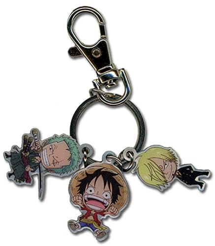 Great Eastern Entertainment One Piece Luffy, Zoro & Sanji Metal Keychain - Image 1