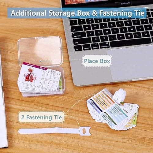 28 Nursing Badge Reference Cards, Nursing School Essentials Student Gifts Success Bundle Supplies Nurse Must Haves Study, RN LPN PA CNA Accessories for Work Vital Signs Kit Cheat Sheets EKG Badge Card thumbnail 6