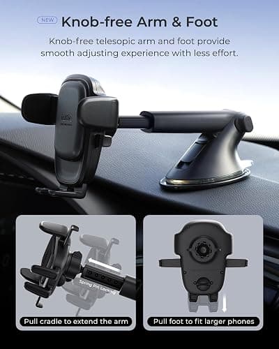 iOttie Easy One Touch Advanced Universal Car Mount Dashboard & Windshield Suction Cup Phone Holder for iPhone, Samsung, Google, All Smartphones thumbnail 5