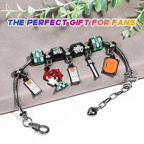 AICase for Demon Merch Slayer Gifts Inspired Bracelets Sword Cosplay Friendship Bracelets Coustume figure Outfit Shirt Poster Sticker Merchandise Gifts for Fans Birthday Christmas_384 thumbnail 8