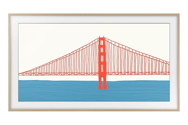 SAMSUNG ( Modern Teak Frame Customizable Bezel, 55 Inch, 2021 Model) thumbnail 5