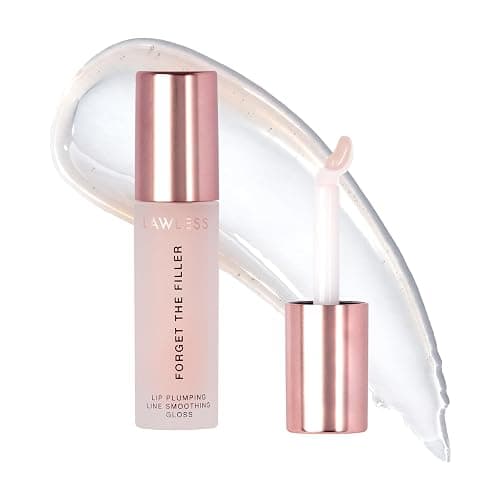Lawless Women's Forget The Filler Lip Plumper Line Gloss, Rosy Outlook, Pink, 0.11 Fl Oz (Pack of 1) - Image 1