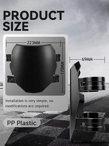 JFG RACING Electric Dirt Bike Universal Front Number Plate,PP Plastic Black | 4 Straps included,flat decal face,for Surron Light Bee X,for Yozma IN10,for Tutti Soleil,for Eskute,for Heybike,for Eride Pro thumbnail 3