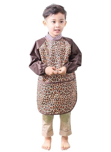 Plie Kids Waterproof Art Smock – Long Sleeve Apron for Painting, Baking, Sensory Play (Ages 1–10) - Image 1