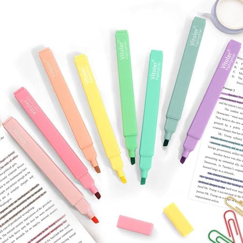 Piochoo Bible Highlighters,Aesthetic Cute Highlighters Bulk,8pcs Colorful Highlighter Markers No Bleed for Office School Supplies thumbnail 6