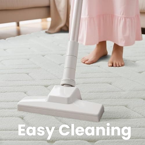 Macgace Ultra Soft Cream White Area Rug for Living Room, 5x7 Modern Geometric Shag Rugs with Nonslip Backing for Bedroom, Washable Fuzzy Carpet for Cozy Kids Girls Room Nursery thumbnail 8