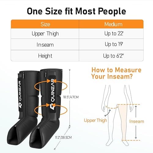 Leg Recovery System for Athletes, Air Compression Recovery Boots Massager for Circulation and Pain Relief - 9 Intensities 60-140 mmHg - FSA-HSA Eligible thumbnail 6