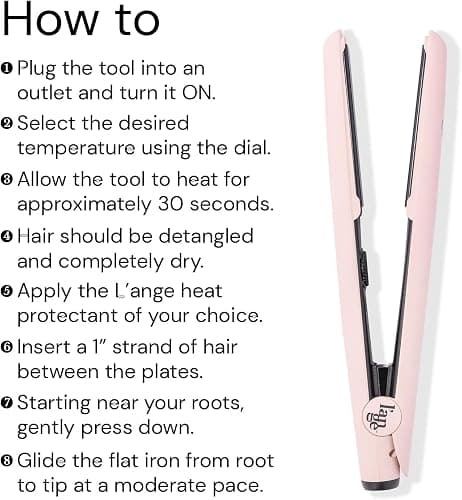L'ANGE HAIR Le Ceramique 1-Pass Flat Iron Hair Straightener | Fast Heating Ceramic Flat Iron | Best Hot Tools Professional Hair Straightener to Lock in Moisture & Shine | (Blush) thumbnail 6