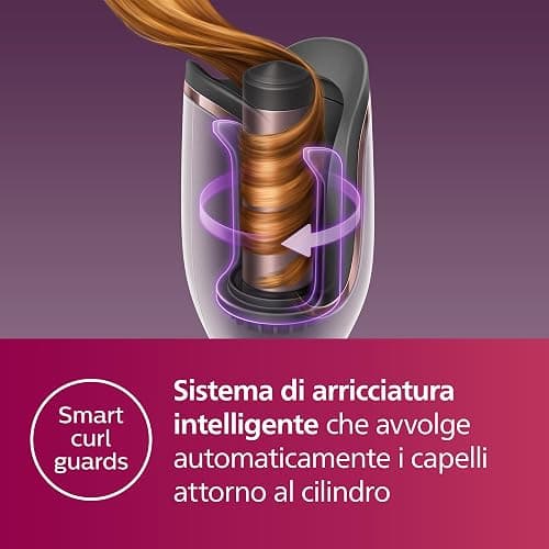 Philips Auto Curler Serie 8000, arricciacapelli con tecnologia MoistureProtect, 27 diverse opzioni di styling, bianco, modello BHB878/00 thumbnail 3