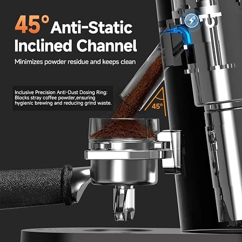 AAOBOSI Coffee Grinder, Cordless Coffee Bean Grinder with 60 Grind Settings,Conical Burr Coffee Grinder Suitable for Indoor Home,Office & Outdoor Camping,Travel Use,Anti-Static,5-98s Timer. thumbnail 6