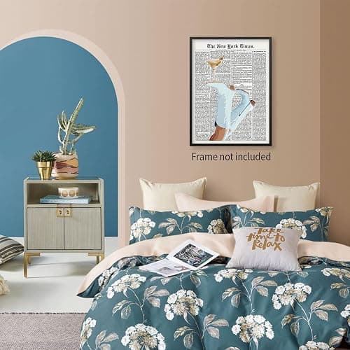 Retro Martini Cocktail Newspaper Poster Preppy Light Blue Western Cowgirl Coquette Boots Wall Art Bar Cart Alcohol Canvas Prints for Bar Cart Dorm Bedroom Wall Decor 12x16 inch Unframed thumbnail 7