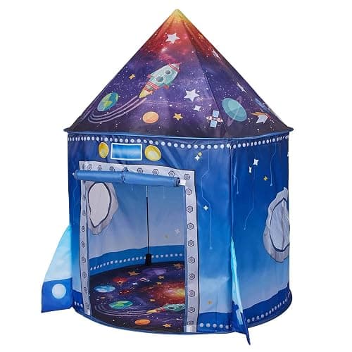 Kaivee Rocket Ship Space Pop Up Play Tent for Kids-Astronaut Pretend Playhouse Gift for 3-5 Year Old Girls Boys - Image 1