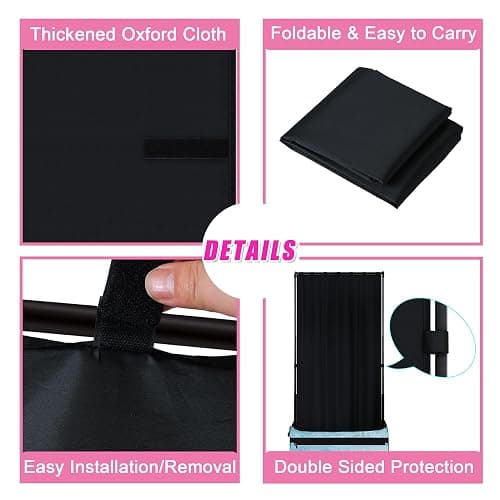 Privacy Curtain for Dance Bag with Rack, Portable Dance Changing Room Competition Dance Bag Curtain, Dancer Backstage Privacy Changing Screen for Dance Suitcase Rolling Dance Garment Bag Accessories thumbnail 3
