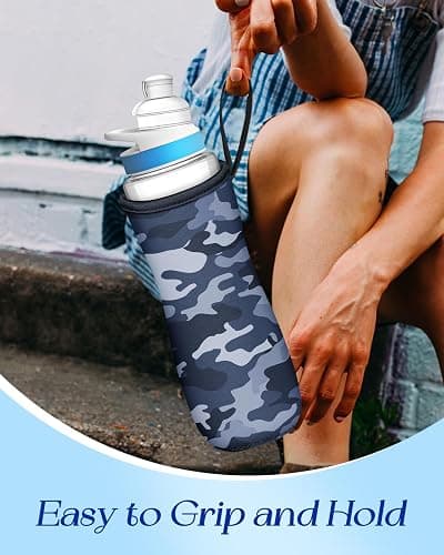 Toykee Water Bottle Sleeve for Cirkul 22 oz - 2 Pack Bottle Cover Holder Carrier with Handle Strap thumbnail 3