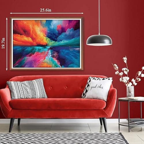 Impossible Puzzles for Adults 1000 Piece, Hard Difficult Jigsaw Puzzles for Adults Painting, Gradient Rainbow Colorful Challenging Puzzles for Adults Teens thumbnail 3
