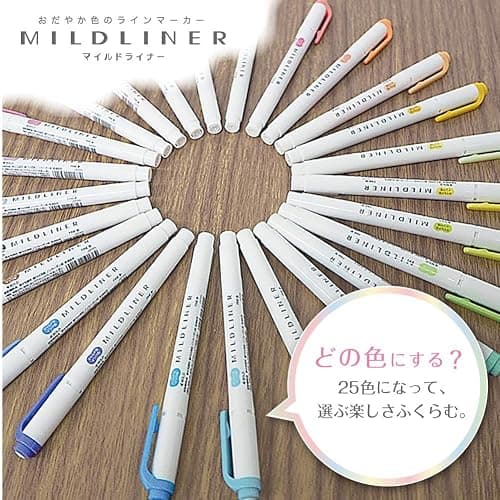Zebra Mildliner WKT7-25C Highlighter, Set of 25 Colors thumbnail 2