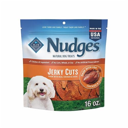 Blue Buffalo Nudges Jerky Cuts Dog Treats, Made in the USA with Natural Ingredients, Chicken & Duck, 16-oz Bag - Image 1