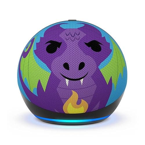 Amazon Echo Dot Kids (newest model), Designed for kids, with parental controls, Includes 1 Year of Amazon Kids+, Dragon - Dragon - Device only - Image 1
