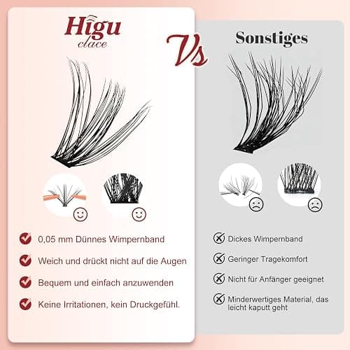 Higu clace 580 pcs Wimpern-Extensions 30-40-50-60-80-100D | Lash-Extension-Set Künstliche Wimpern für Wimpernverlängerung zu Hause DIY-Wimpern-Extensions für Anfänger(10-18mm) thumbnail 6