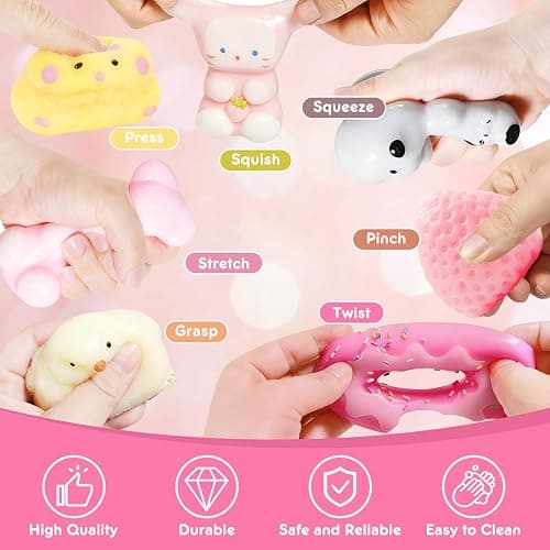 Taba Squishy 21Pack, Fufu Squishies Stress Relief Sensory Gift Set Silicone Toys for Kids and Adults Party Favors, Birthday Gifts, Christmas Stocking Stuffers thumbnail 4