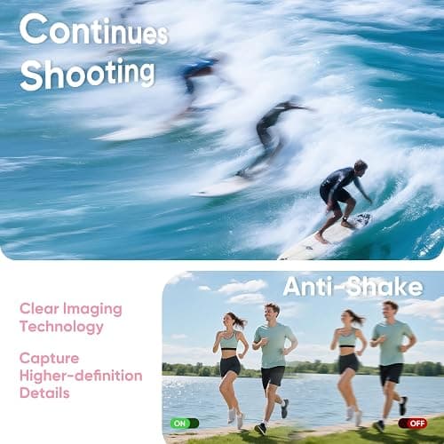 4K Digital Camera for Photography- 50MP Autofocus Vlogging Camera with 2.8" 180°Flip Screen, 18X Digital Zoom- Compact Point and Shoot Camera with 32GB TF for YouTube, Travel, Beginners, Pink thumbnail 3