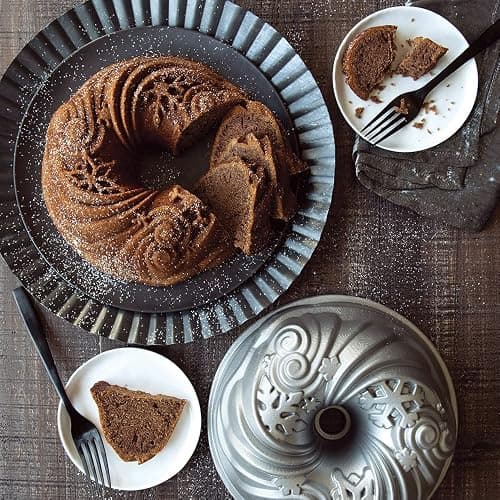 Nordic Ware Let It Snow Bundt, Silver, 10-Cup Capacity thumbnail 2