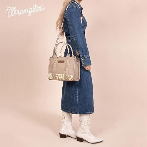 Montana West × Wrangler Tote Bag for Women Western Cow Print Purse Designer Top Handle Handbags thumbnail 2