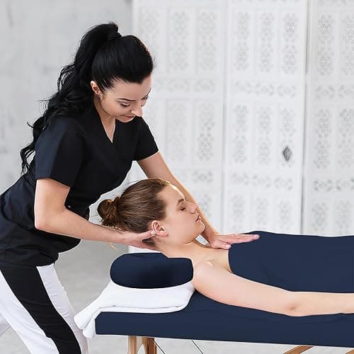 KisSealed 6 Sets Microfiber Massage Table Sheets Set,18-Piece Includes Massage Table Cover Fitted Sheet and Fitted Face Rest Cover, Spa Bed Sheets for Esthetician Wrinkle & Oil Resistant (6 Colors) thumbnail 2