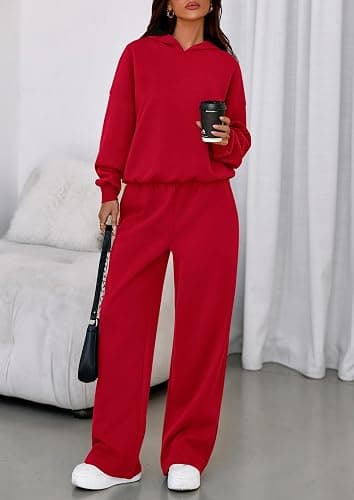 PRETTYGARDEN 2 Piece Lounge Sets for Women Matching Sweatsuits | Oversized Hoodies & Baggy Wide Leg Sweatpants,Casual Sweat Set,Workout Tracksuit,Airport Travel Outfits,Fashion Fall Clothes thumbnail 2