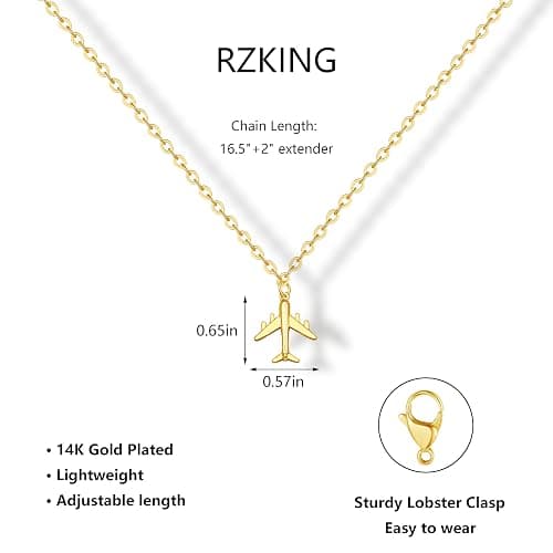 RZKING Golden Necklace for Women, Dainty Butterfly Heart Bow Rose Necklace, Gifts for Best Friend Sister Mom Girlfriend, Graduation Chritmas Birthday Anniversary Thank You Gifts thumbnail 2
