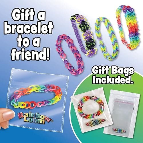 Rainbow Loom MEGA Combo Set, Features 7000+ Colorful Rubber Bands, 2 Step-by-Step Bracelet Instructions, Organizer Case, Great Gift for Kids 7+ DIY Craft, STEAM thumbnail 9