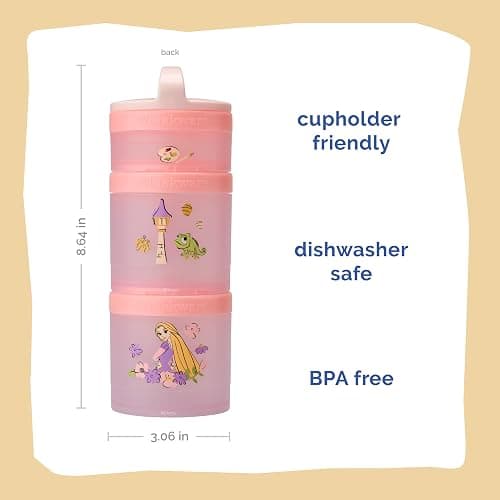 (Rapunzel) DiSNEY PRINCESS Whiskware Stackable Snack Pack - 3 Jar + Handle - White/Pink/Purple thumbnail 3