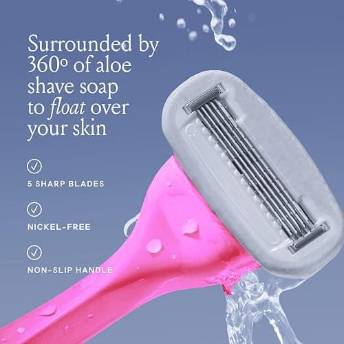 Billie Razors for Women, DreamPop - 1 Handle, 4 Refills & Magnetic Holder thumbnail 5