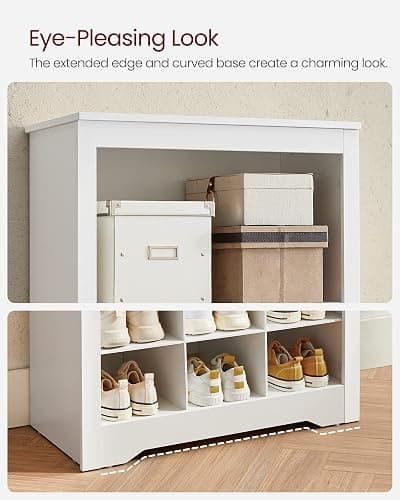 VASAGLE Shoe Storage Cabinet, 10 Tier Shoe Rack Organizer, Holds Up to 30 Pairs of Shoes, for Entryway Bedroom, 12.6 x 24.8 x 73.6 Inches, White ULBS273T14 thumbnail 8