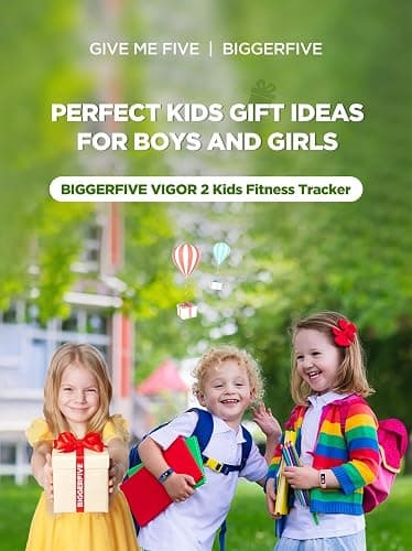 BIGGERFIVE Vigor 2 Kids Fitness Tracker Watch for Girls Boys Ages 5-12, IP68 Waterproof, Activity Tracker, Pedometer, Heart Rate Sleep Monitor, Calorie Step Counter Watch thumbnail 8