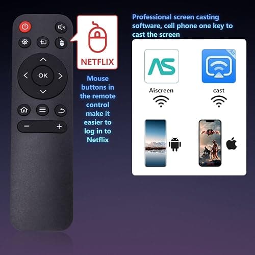 HOSO Projector, with WiFi and Bluetooth, 1080P Mini Portable Outdoor Movie Projector, Auto Keystone, 300 ANSI, 260 Degree Rotation, Android 12 Compatible with Video Games, HDMI, USB, Smartphone thumbnail 7
