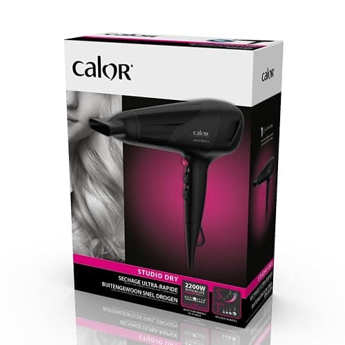 Calor Studio Dry Sèche-cheveux, Technologie Effiwatts pour une consommation d'énergie réduite, 6 réglages de vitesse/température, Concentrateur, Touche air frais, Grille arrière amovible CV5803C0 thumbnail 8