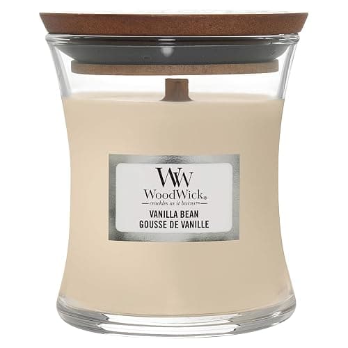 WoodWick Scented Candle with Crackling Wick | Vanilla Mini Hourglass Candle | Up to 20 Hours of Battery Life | Perfect Gifts For Women - Image 1