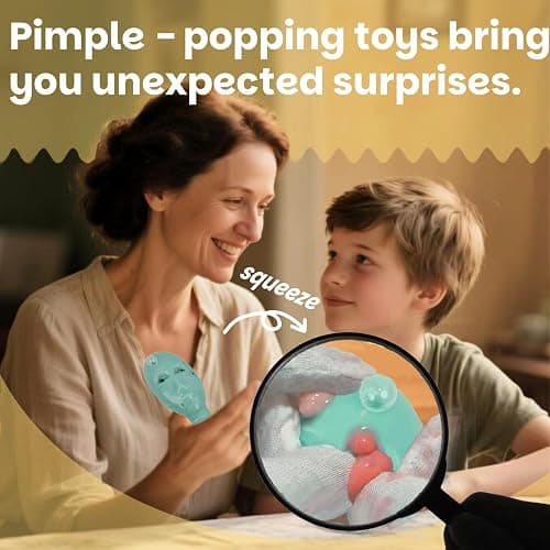 Aqzaxora Pimple Popping Toy, Squishy Fidget Toys Pimple Popping Fidget Toy with Filler Tools Weird Alien Pimple Popping Novelty Stress Relief & Reusable & Self-Filling for Adults & Teens thumbnail 6