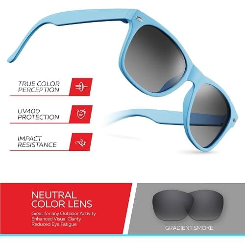 Retro Rewind Kids Sunglasses for Boys Girls Age 3-12 - Shatterproof UV400 Toddler Children Sun Glasses thumbnail 3