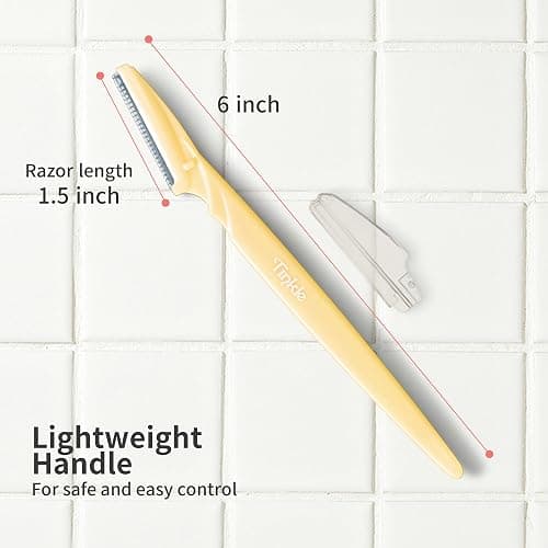 Tinkle Dermaplaning Tool 6ct, Dermaplane Razor for Women, Safe and Easy Peach Fuzz Remover, Eyebrow Trimmer with Protective Cover, Stocking Stuffers thumbnail 6